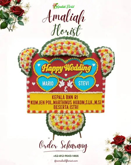 Papan Bunga Pernikahan Buaran Bambu